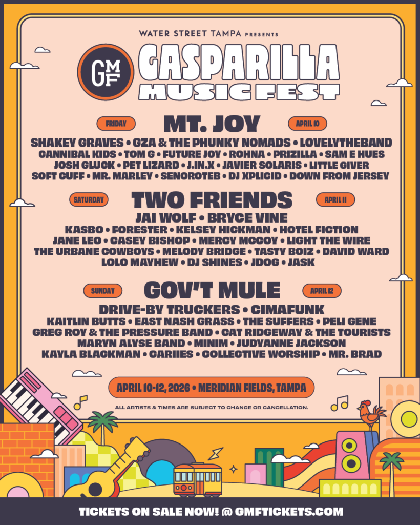Gasparilla Music Festival Lineup Poster 2026 Gasparilla Music Festival Lineup Poster 2026
